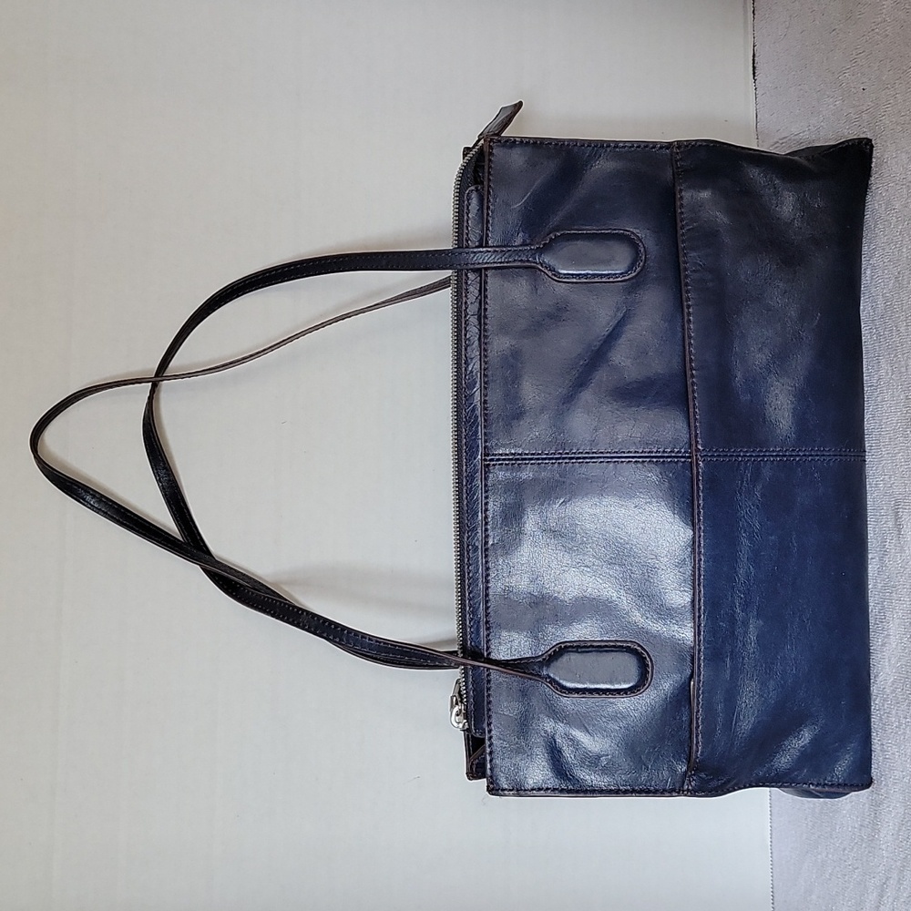 HOBO International blue leather shoulder handbag